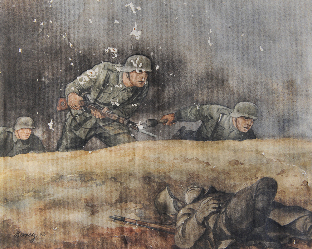 berretz watercolors german wwii art 10 the florence county museum