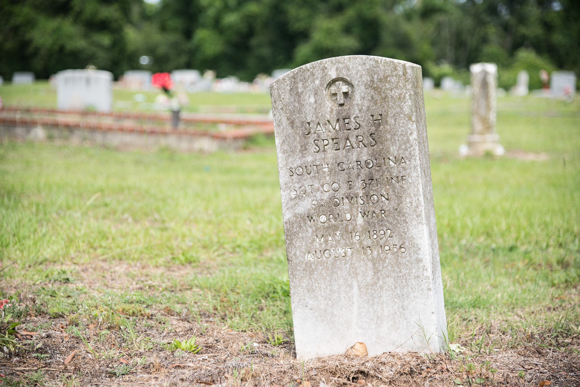Sgt. James H. Spears headstone, Union Cemetery in Florence, SC