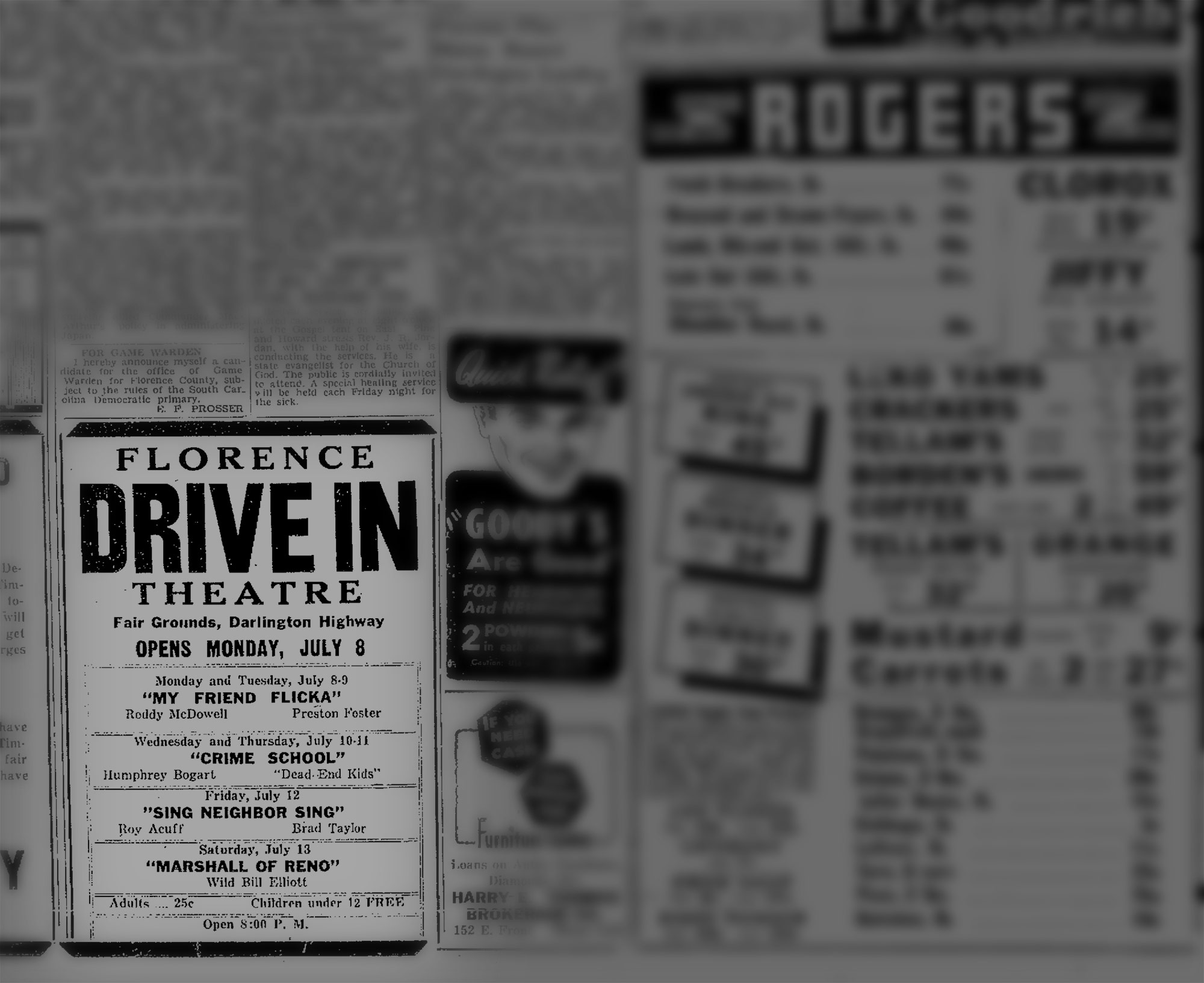 History of Florence’s Drive-In Theaters – Part 1: Ace Drive-In (Bright Leaf)